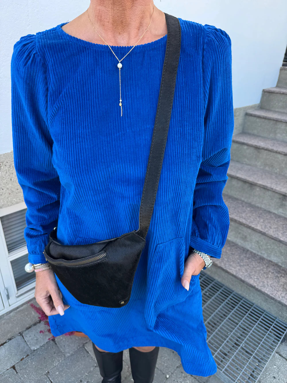 Lollys Laundry Carla Short Dress - Neon Blue