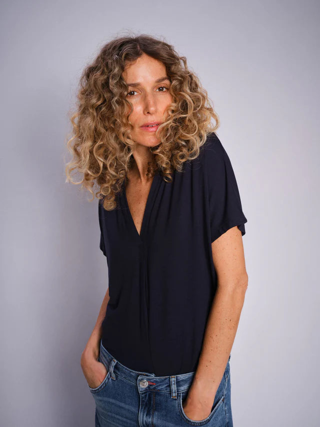 Mos Mosh Shira Tee - Salute Navy