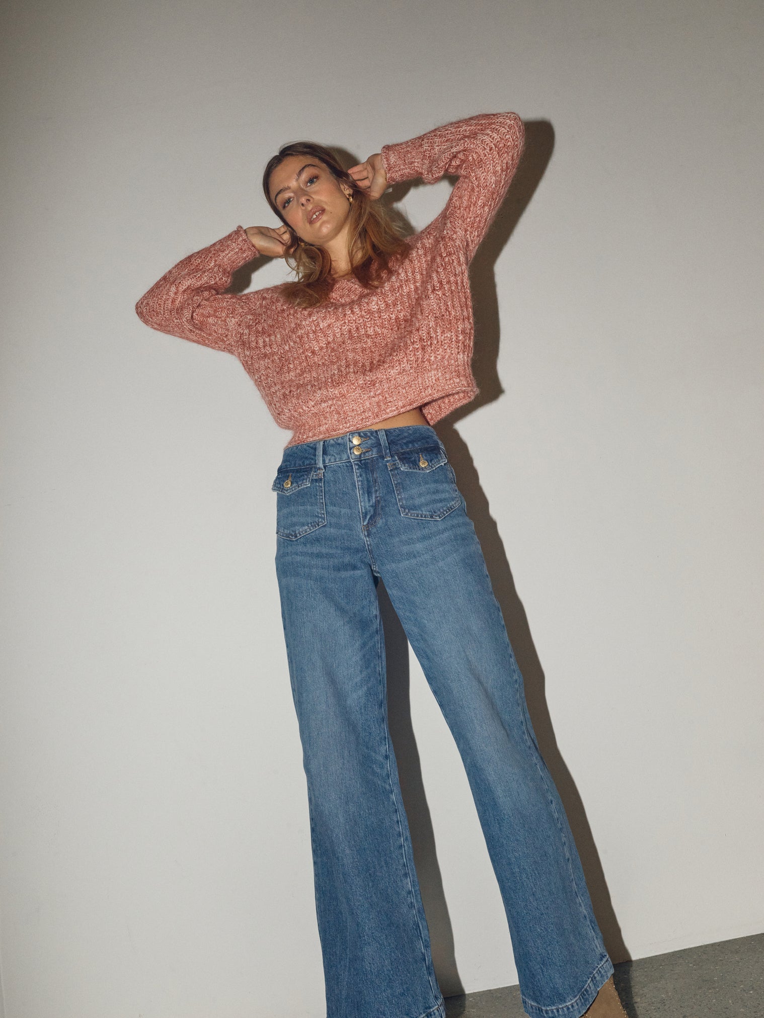 Mos Mosh Jaylin V-Neck Knit - Rosette