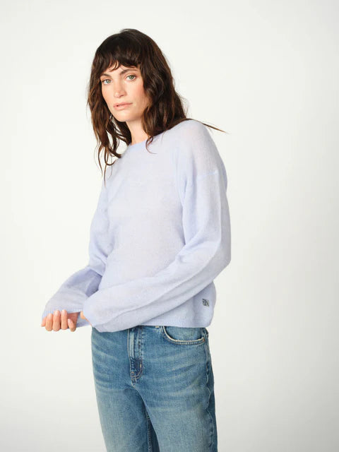 Mos Mosh Mape O Neck Knit - Brunnera Blue