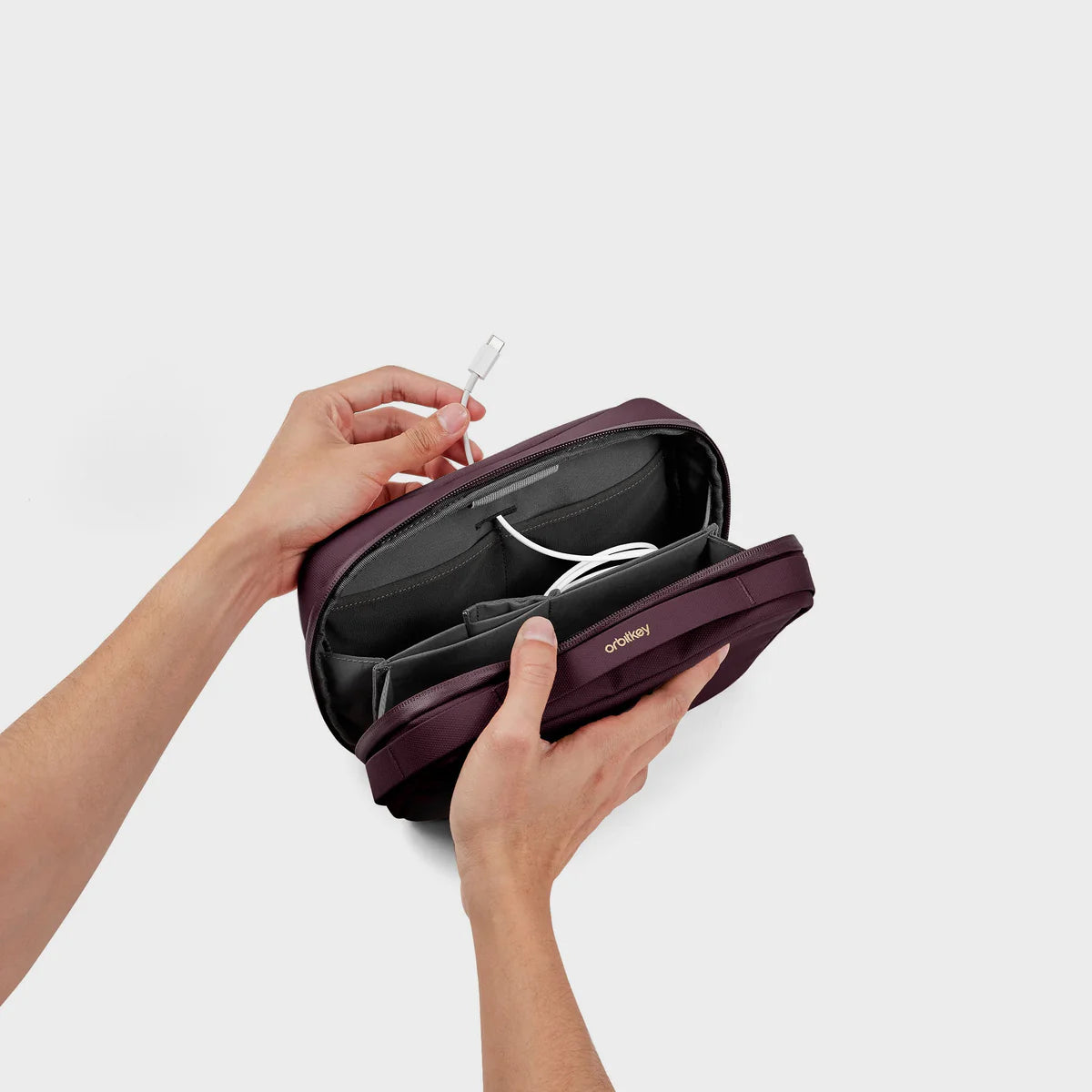 Orbitkey 2-in-1 Tech Pouch - Plum