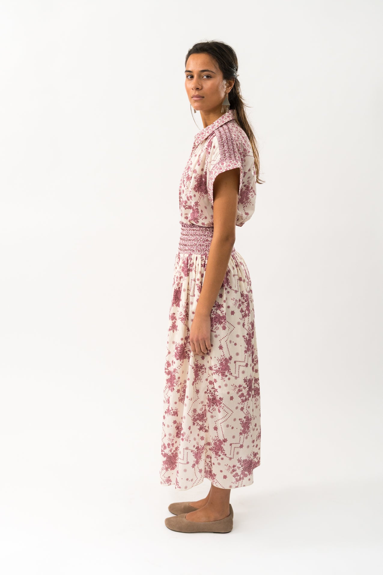 Lollys Laundry Badal Shirt - Dusty Rose Flower Print