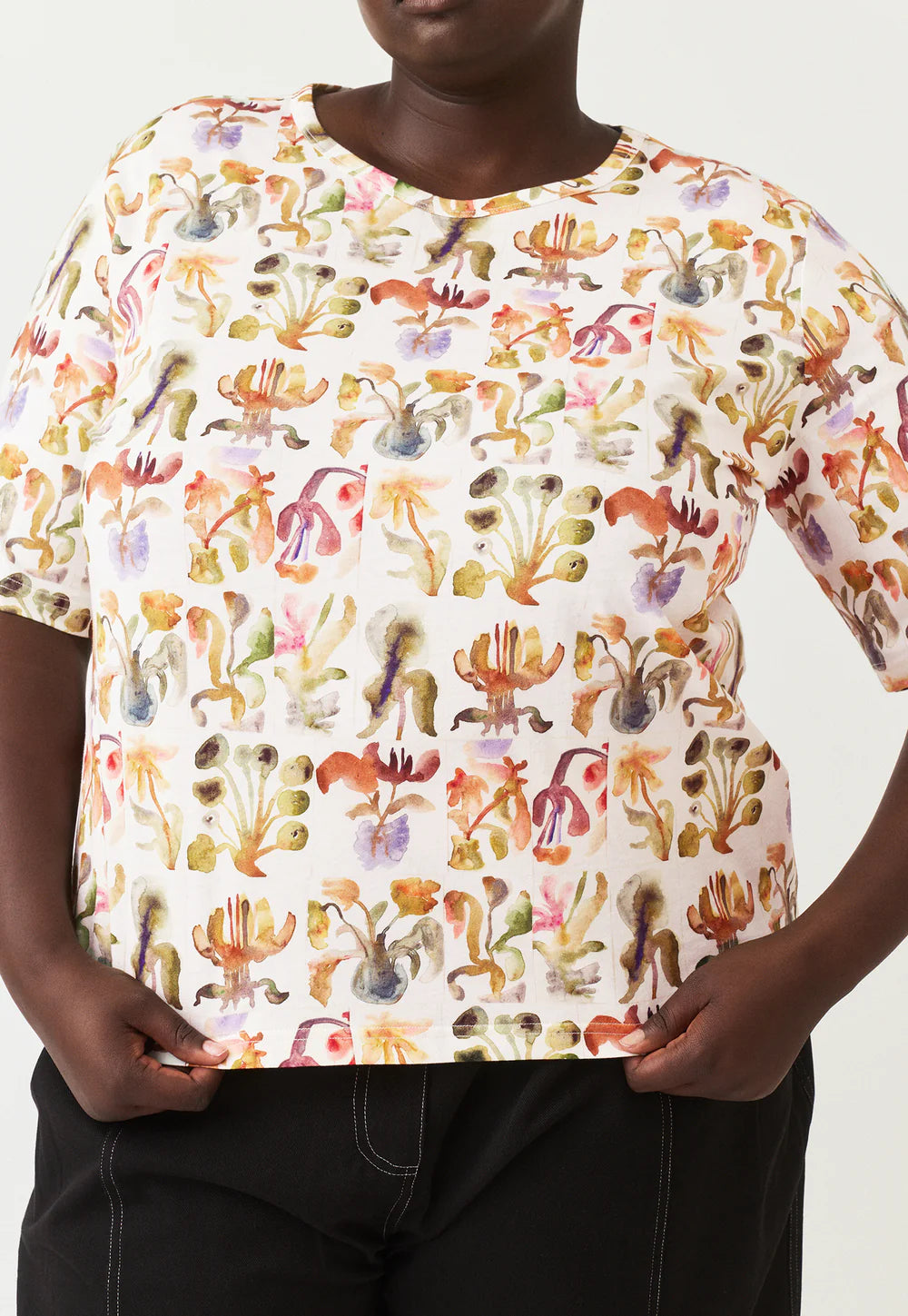 Nancybird Grace Tee - Warm Watercolour