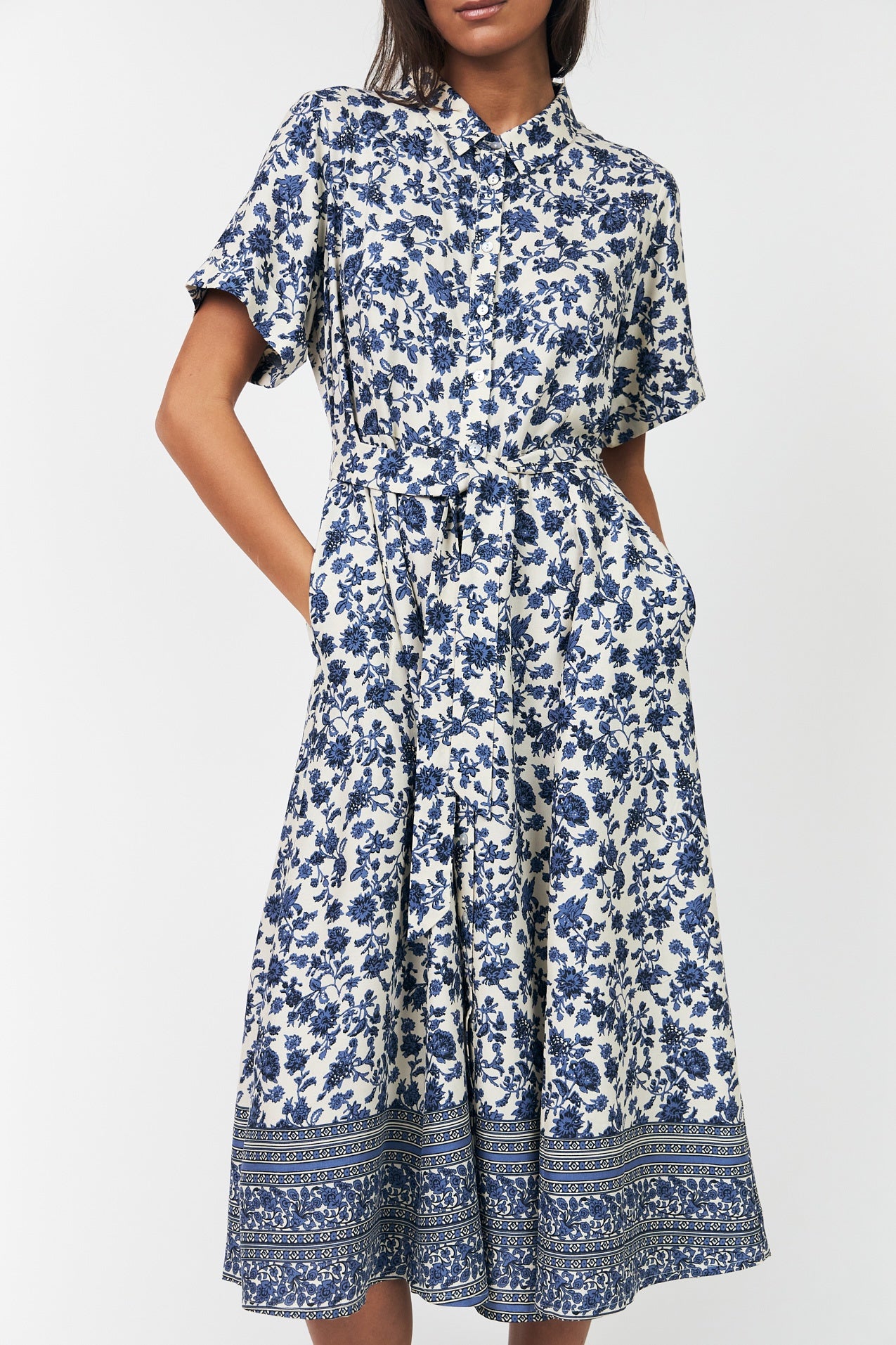 Lollys Laundry Blake Midi Dress - Blue