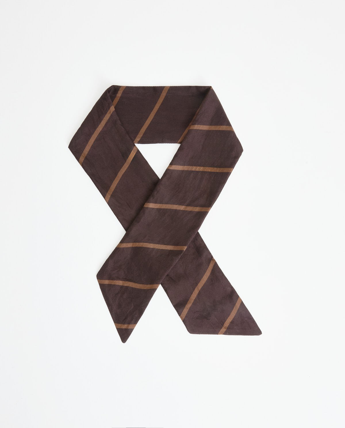 Yerse Silk Bow Tie - Brown Striped