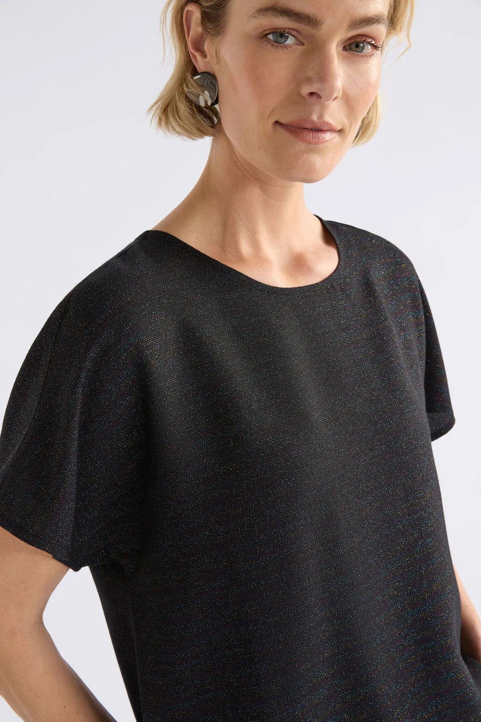 Elk Tulle Top - Black Mutli Metallic
