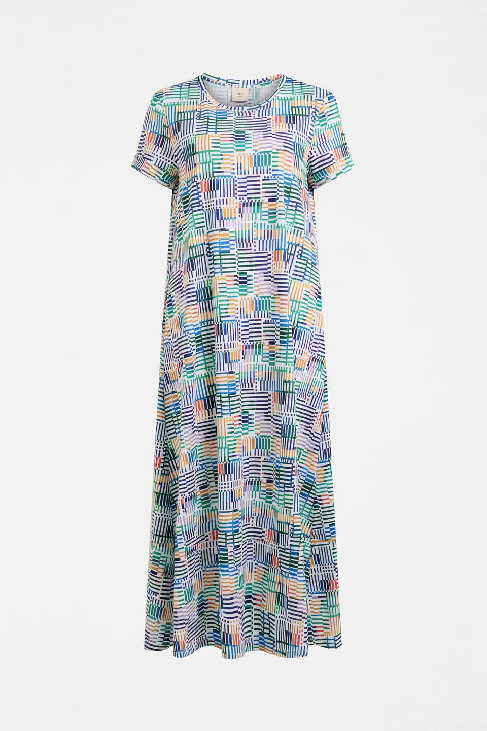 Elk Haki Dress - Chess Print