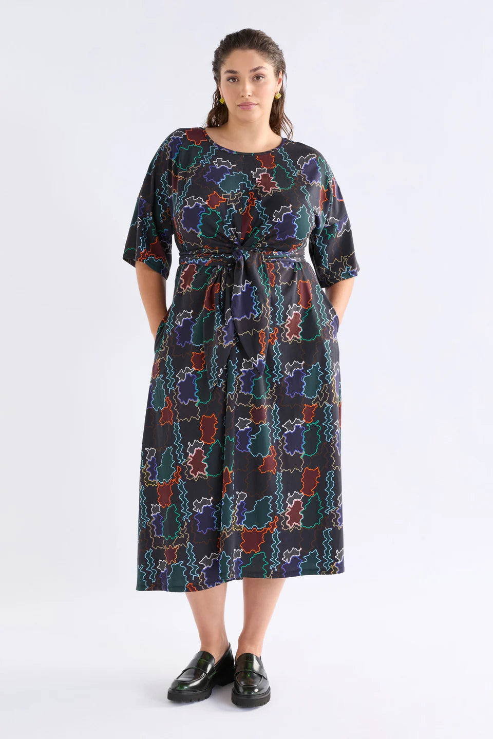 Elk Kihte Tshirt Dress - Suma Line Print