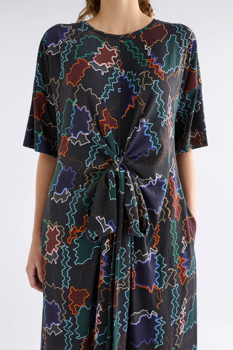 Elk Kihte Tshirt Dress - Suma Line Print