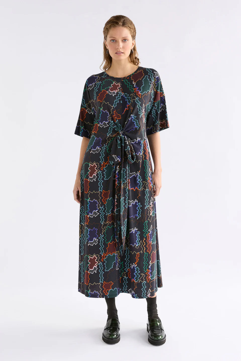 Elk Kihte Tshirt Dress - Suma Line Print