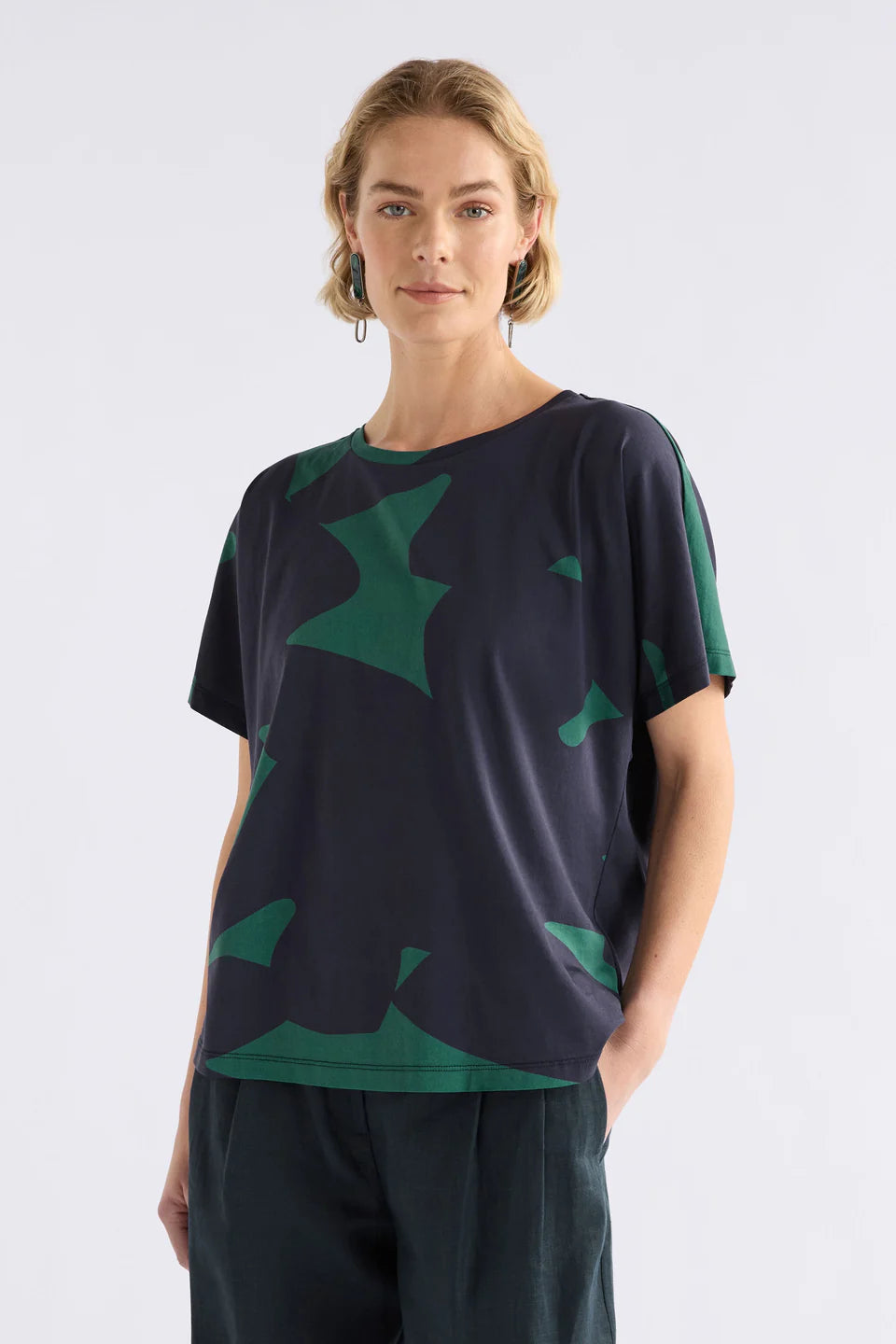 Elk Haki Short Sleeve Tshirt - Teal Tera