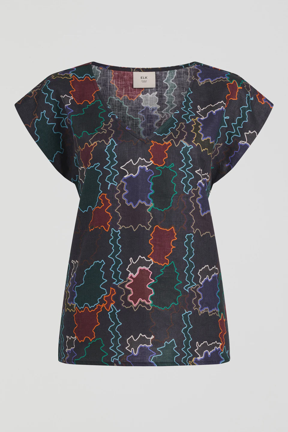 Elk Falme Top - Suma Line Print