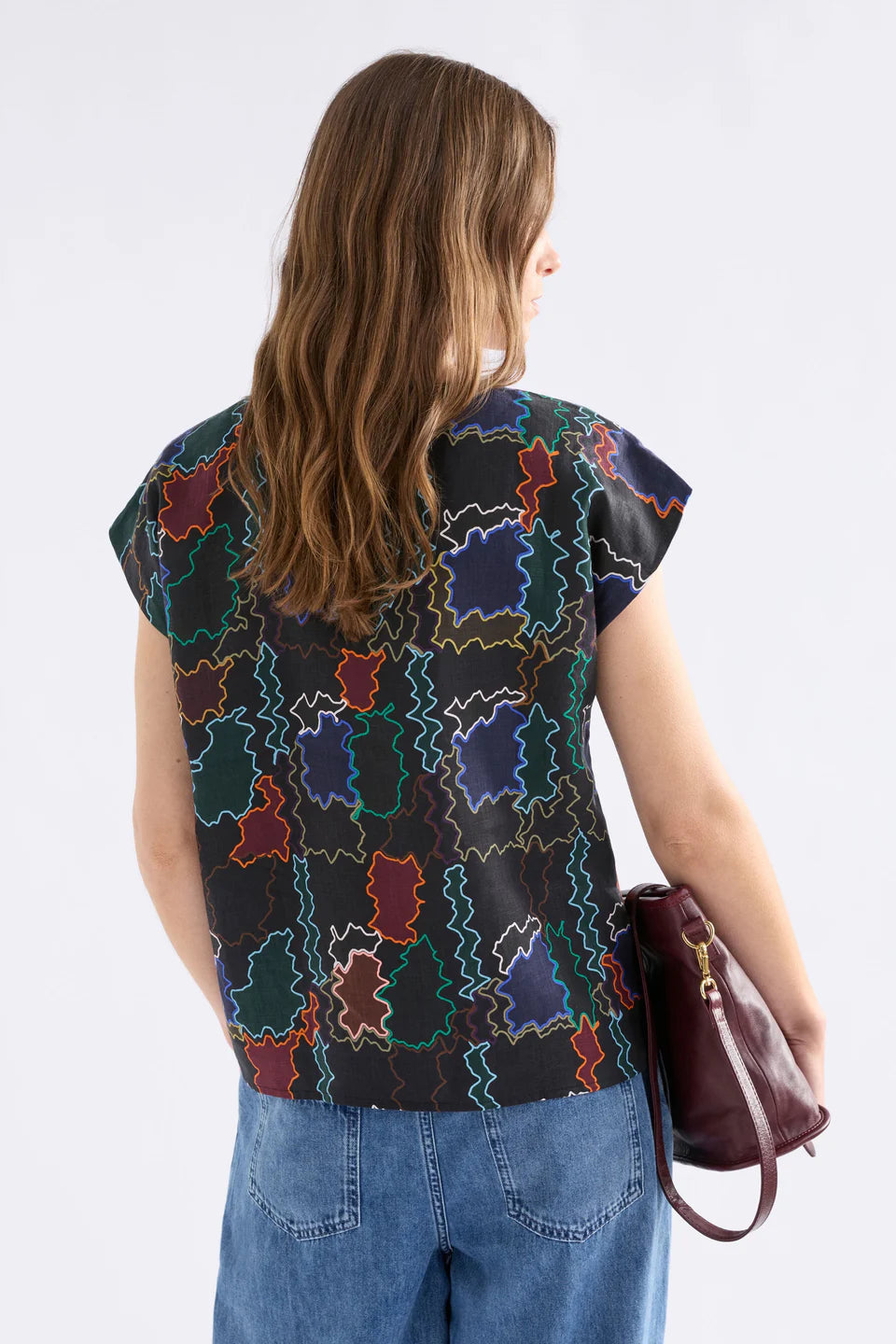 Elk Falme Top - Suma Line Print