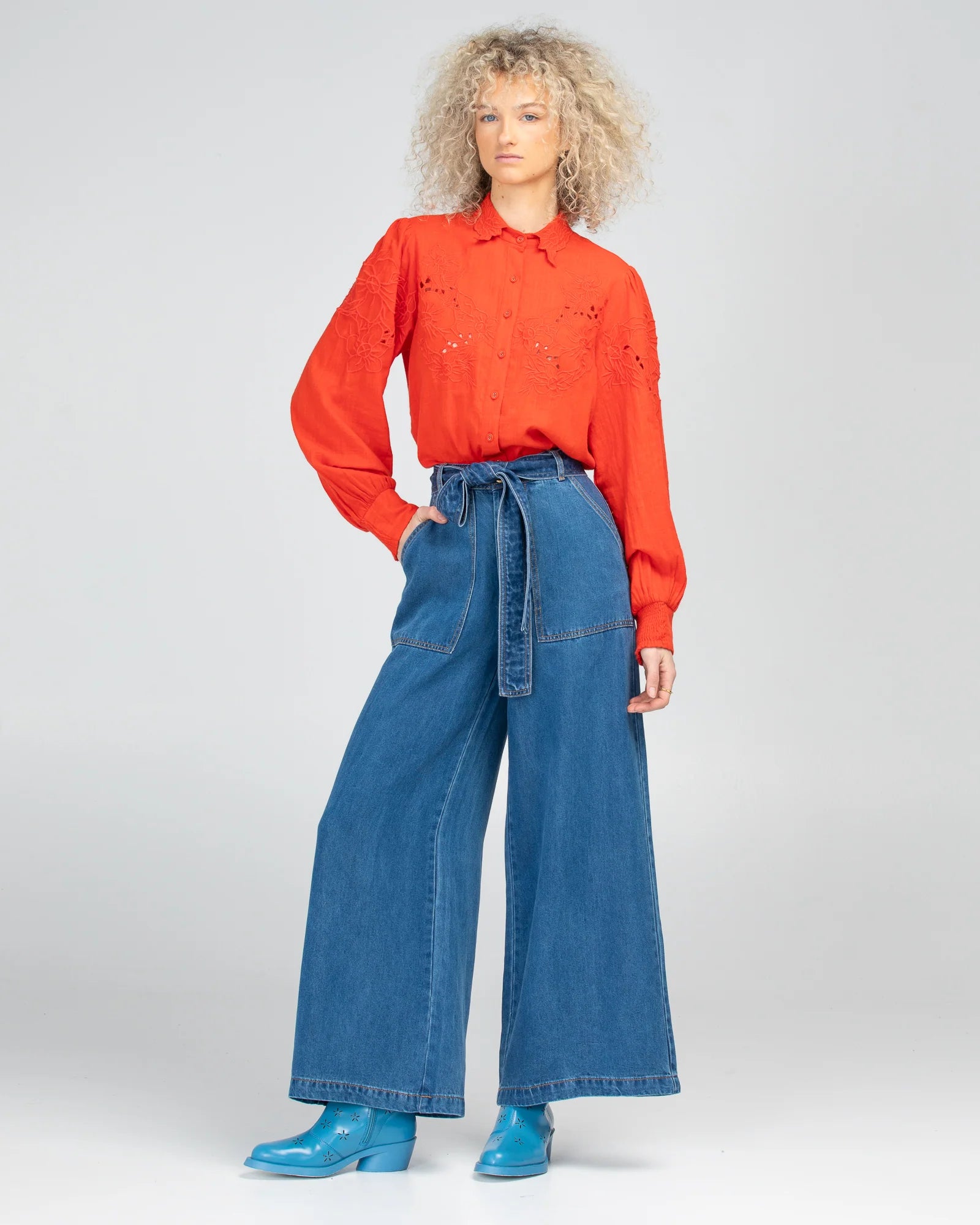 Boom Shankar Clementine Shirt - Poppy Red