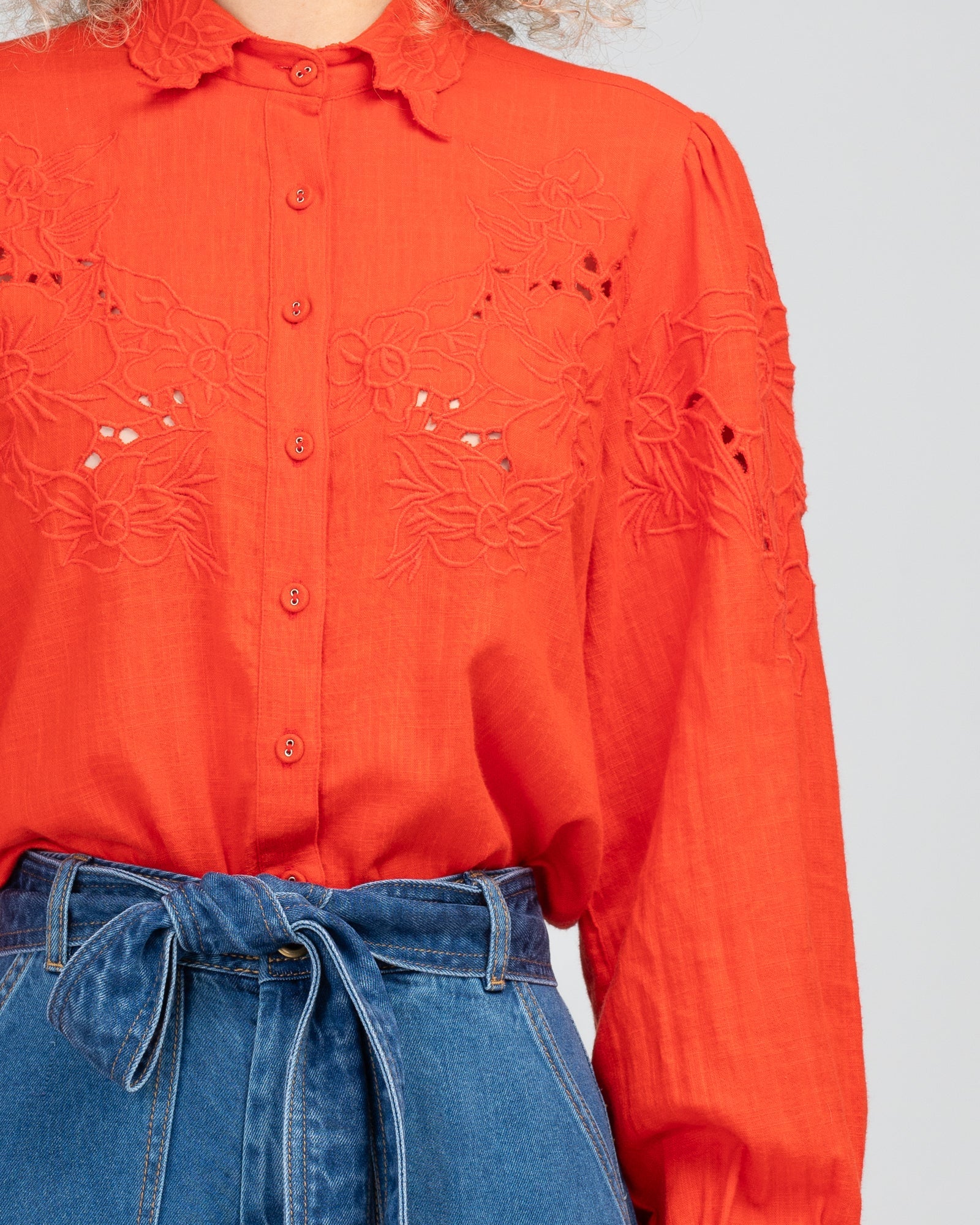 Boom Shankar Clementine Shirt - Poppy Red