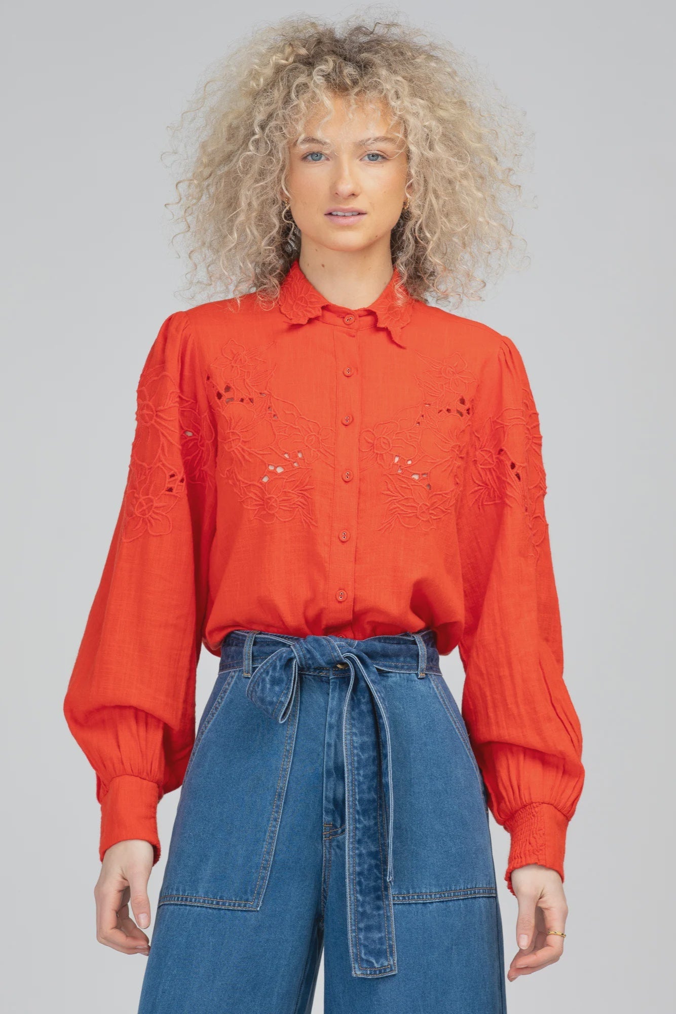 Boom shankar Clementine Shirt - Poppy Red