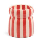 Cabana Red Striped Ceramic Candle - Hibiscus Bay