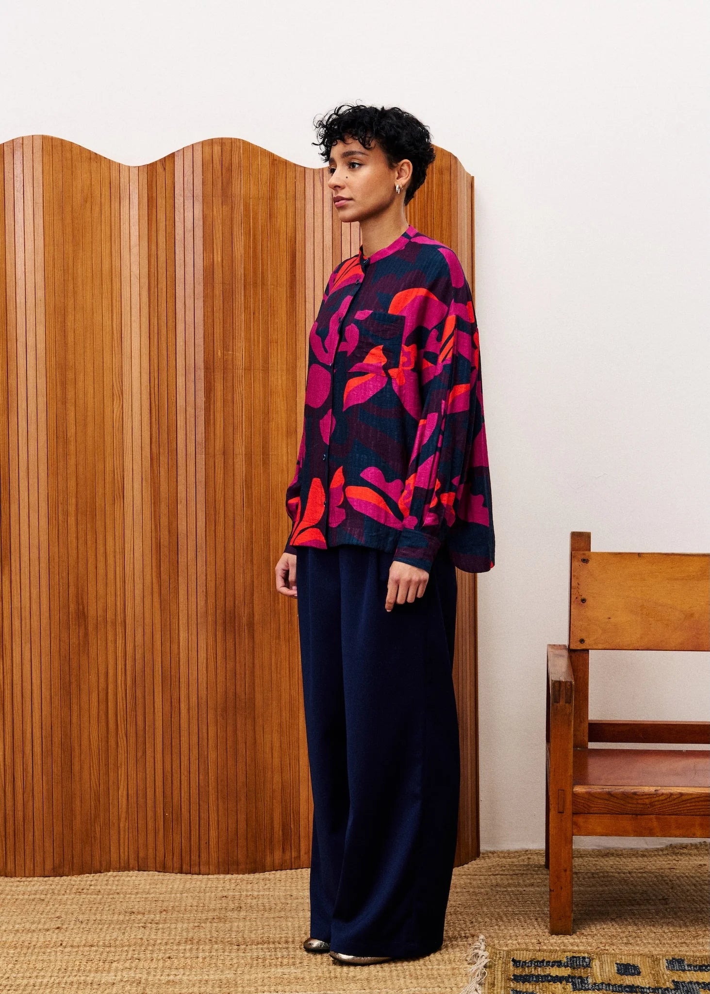 FRNCH Bella Shirt - Geo Flowers
