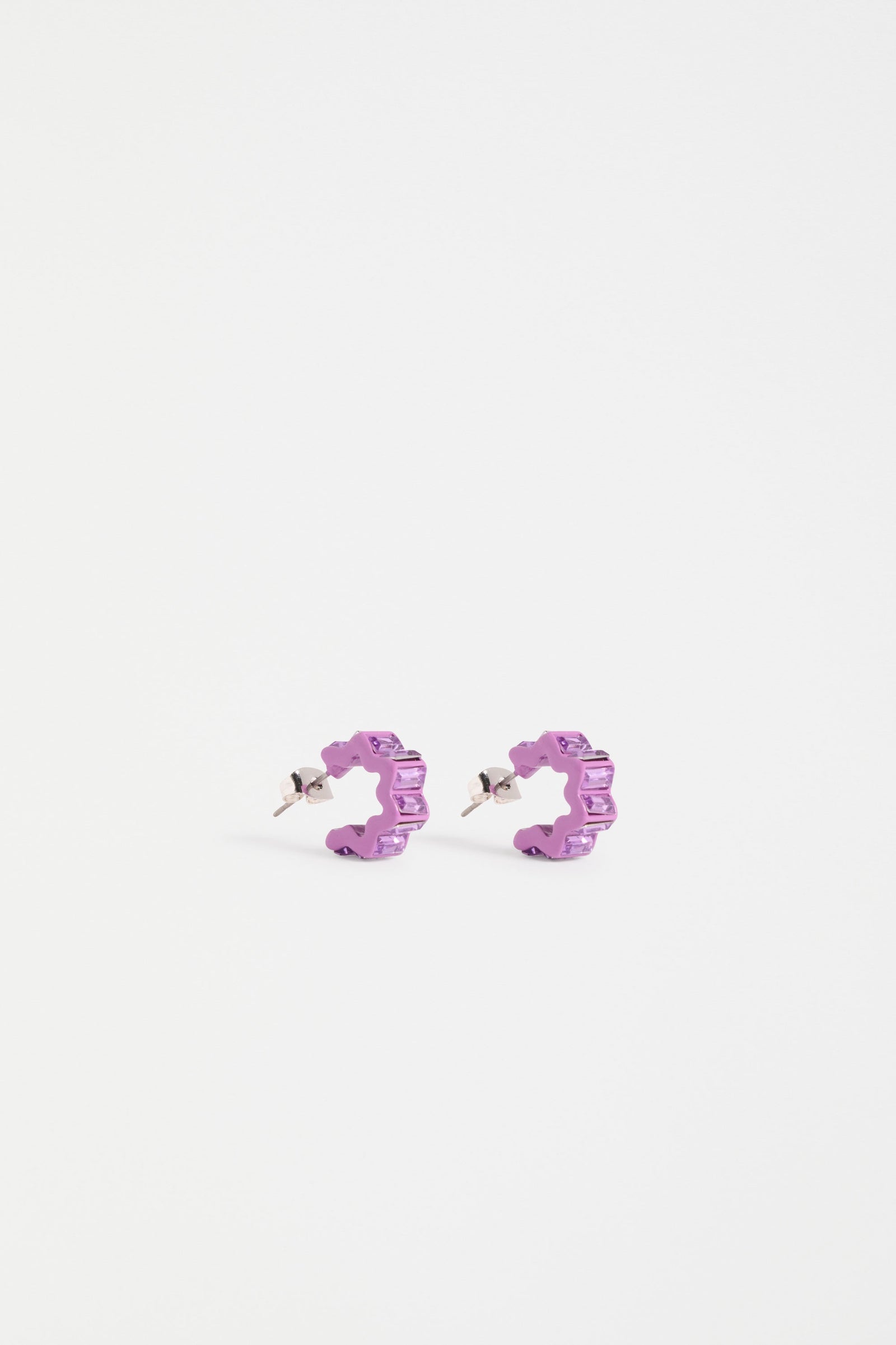 Elk Jolle Mini Hoop Earrings - Violet