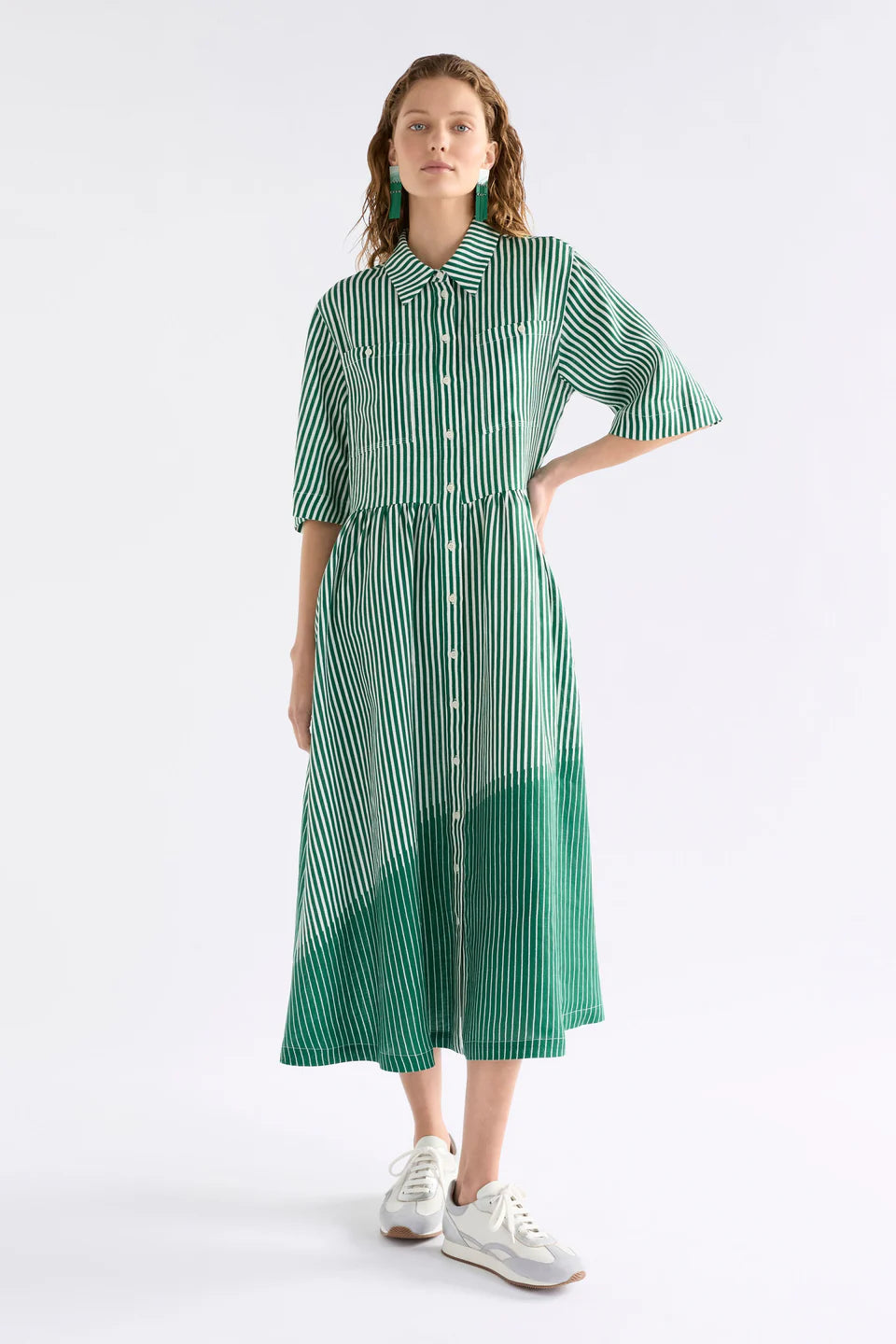 Elk Llinen Long Dress - Ortler Print