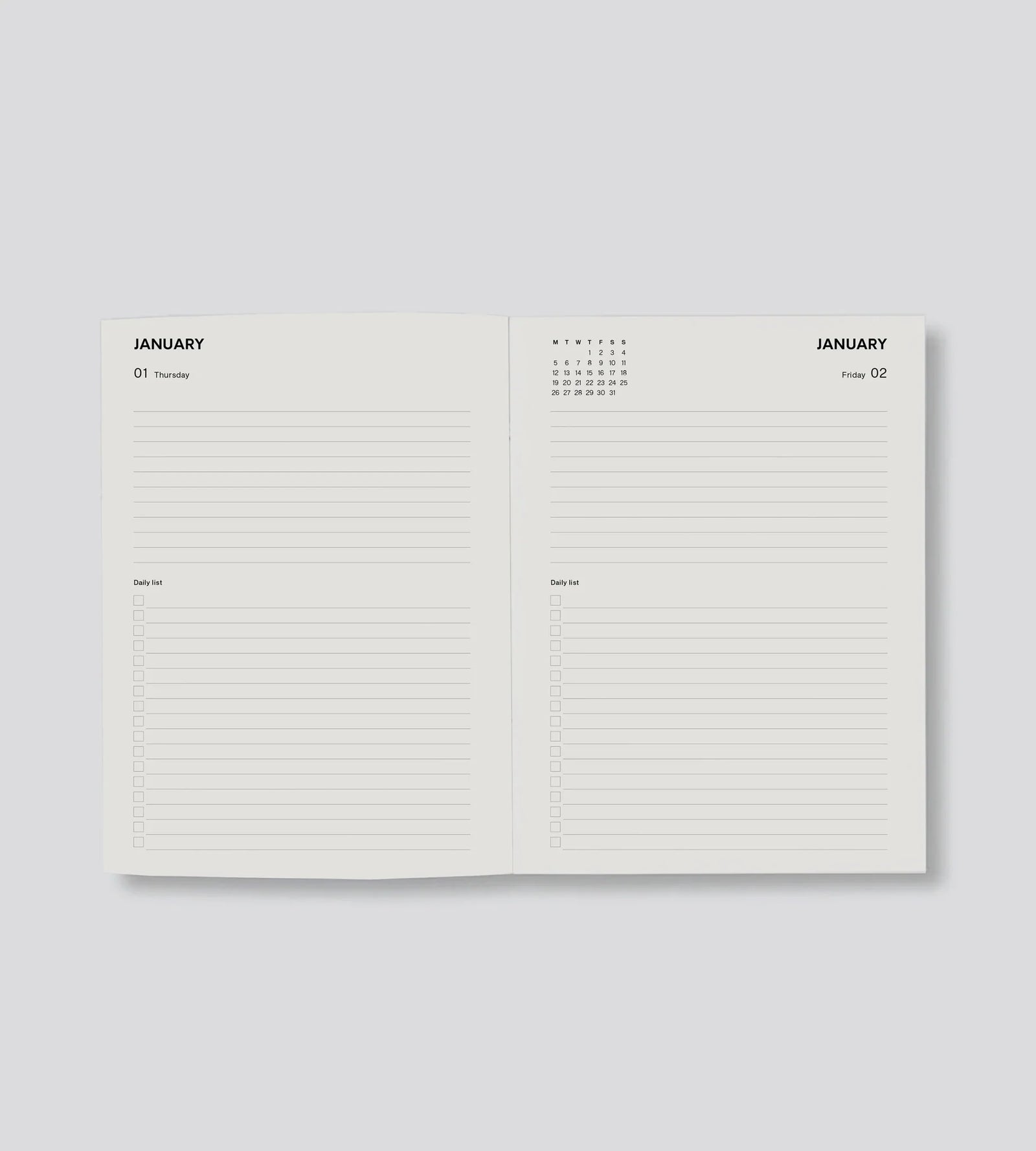 Father Rabbit 2026 Daily Diary - Olive Deco