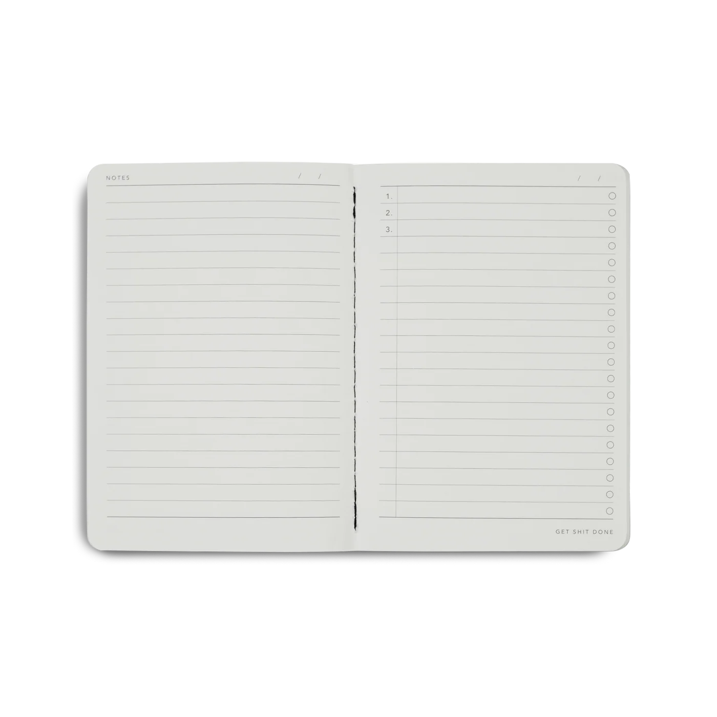 Get Shit Done Minimal Notebook A6 - Black/Black Foil