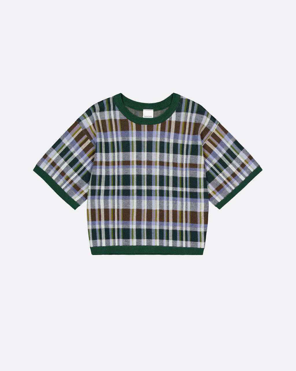 Kowtow Chequered Tee - Forest