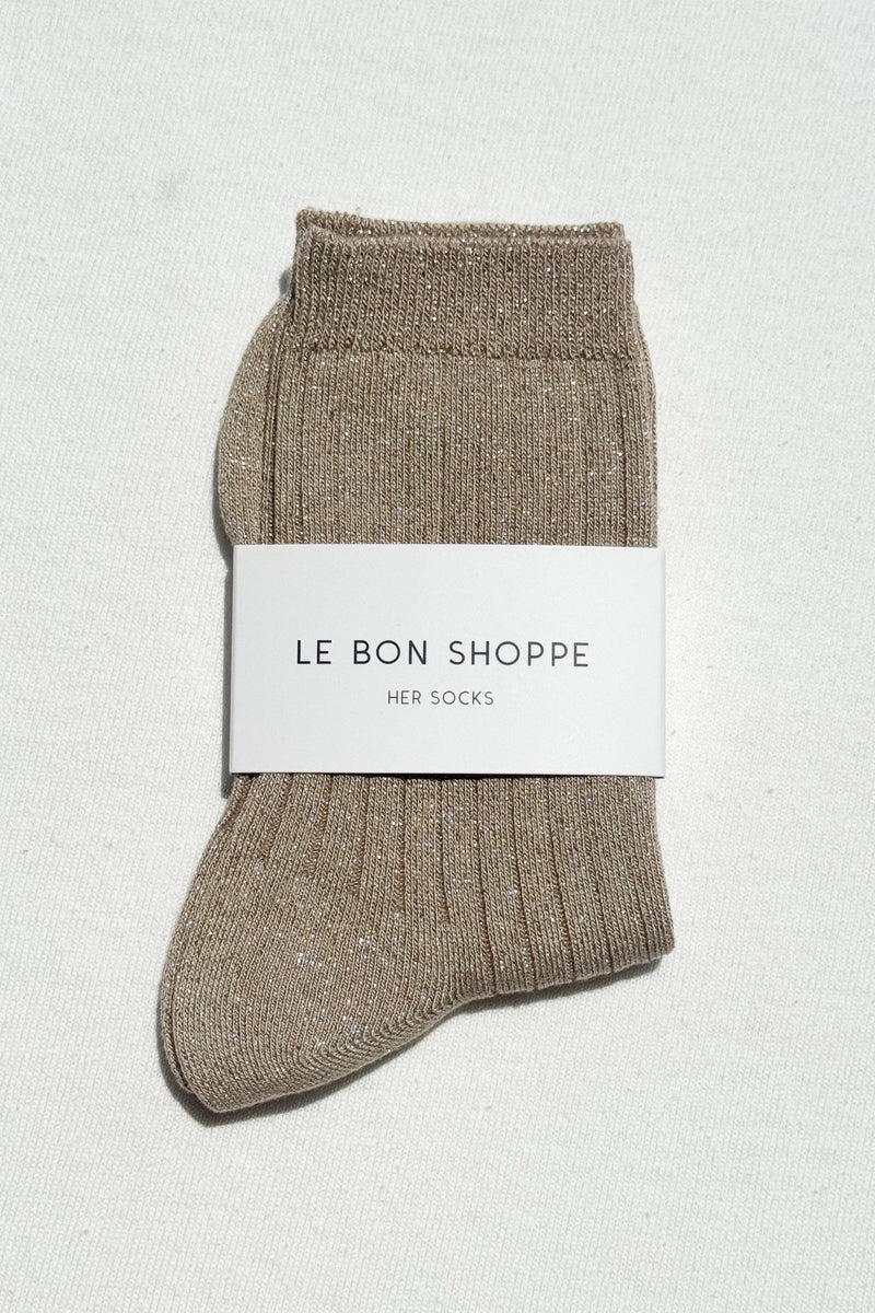 Le Bon Shoppe Her Socks Lurex - Ash Glitter