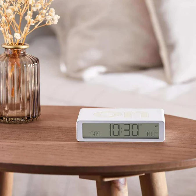 Lexon Flip Classic Alarm Clock - White