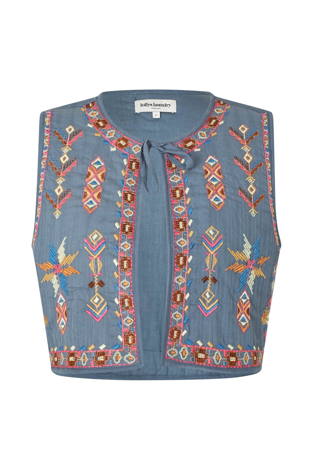 Lollys Laundry Ilsa Vest - Dusty Blue