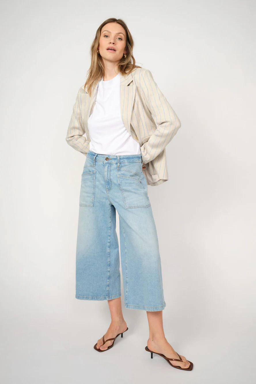 Mos Mosh Sagai Culotte Jeans - Light Blue