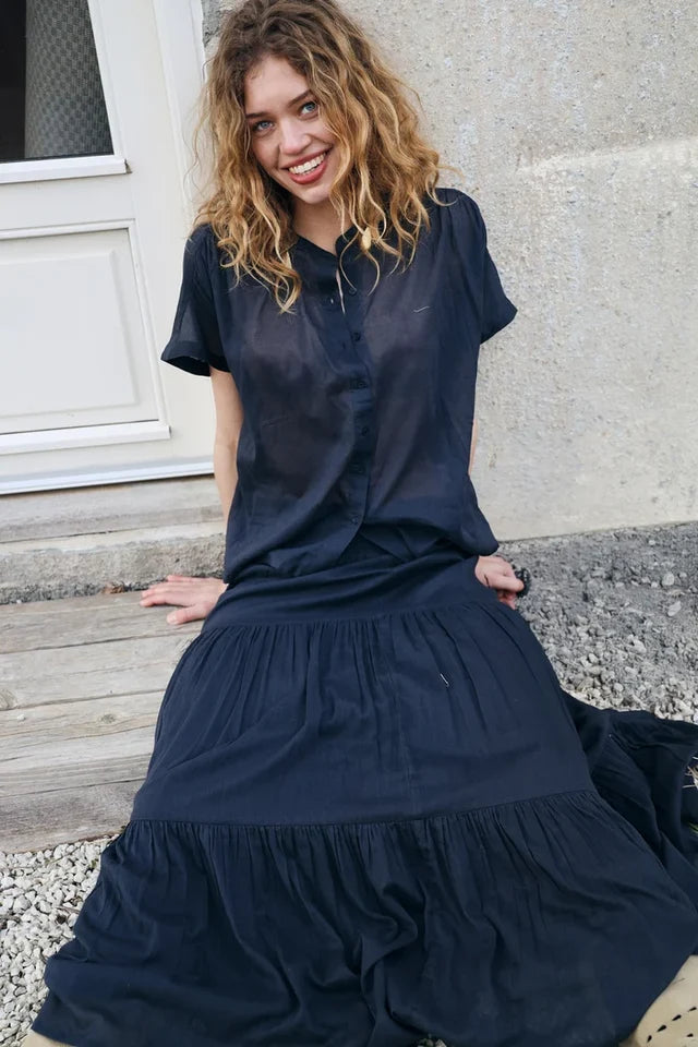 Lollys Laundry Mya Shirt - Washed Black