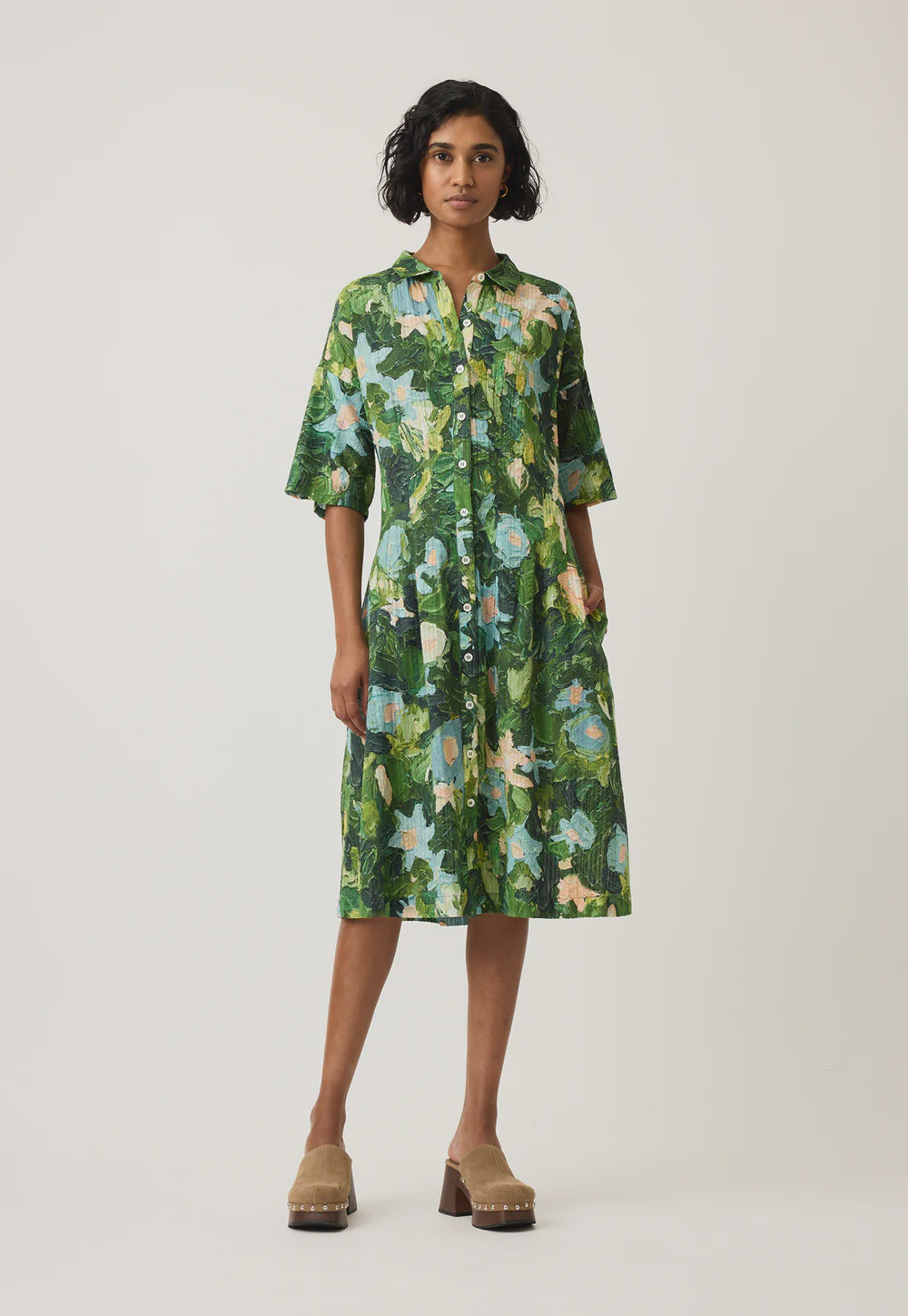 Nancybird Paloma Dress Garden Green 1