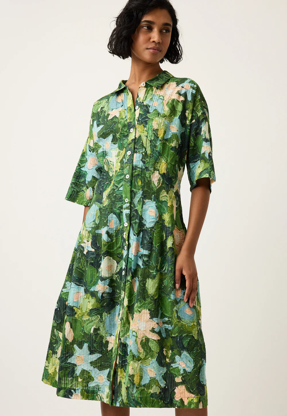 Nancybird Paloma Dress Garden Green