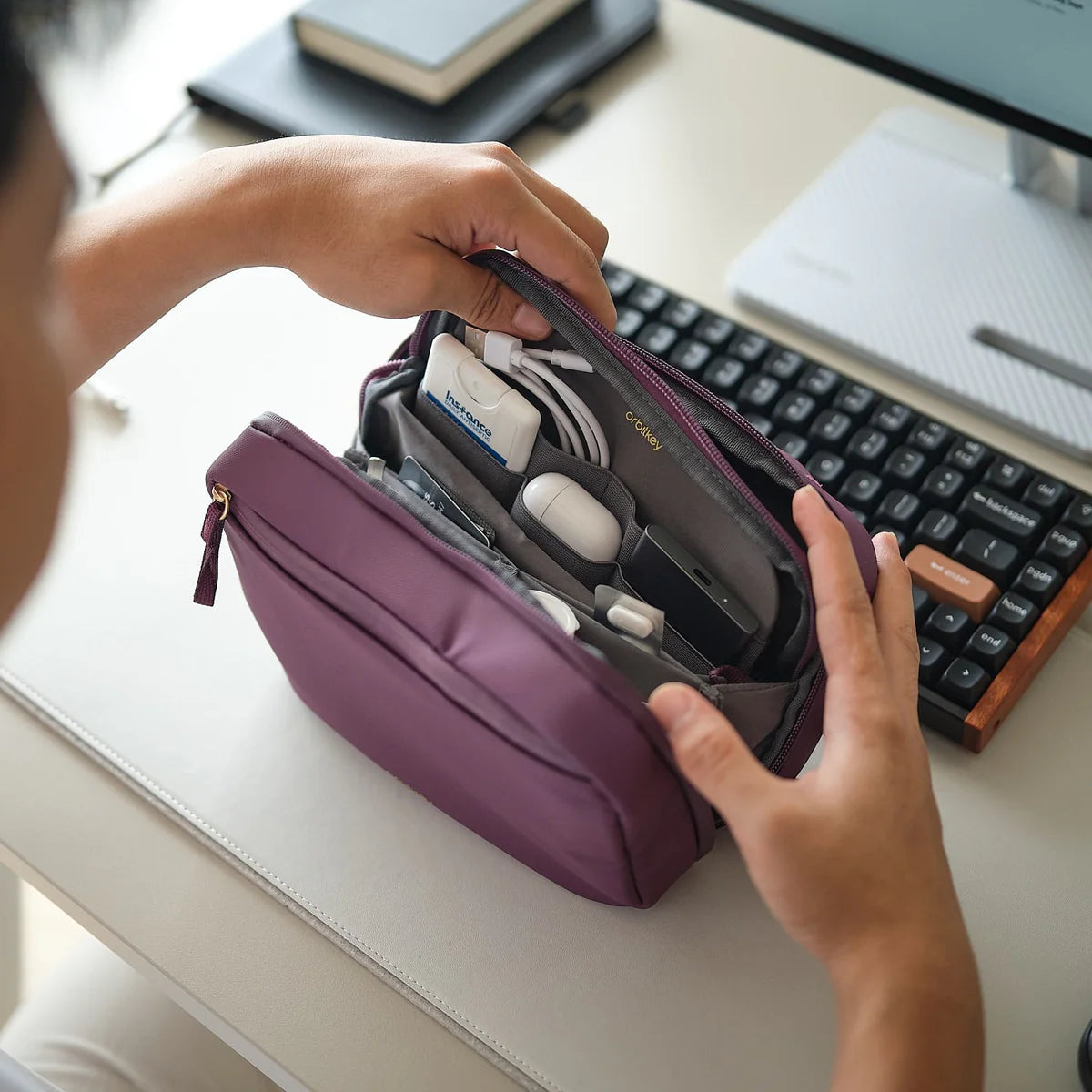 Orbitkey 2-in-1 Tech Pouch - Plum