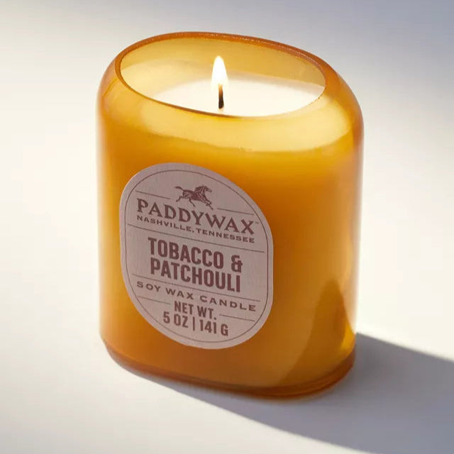 Paddywax Vista Candle 140g - Tobacco & Patchouli