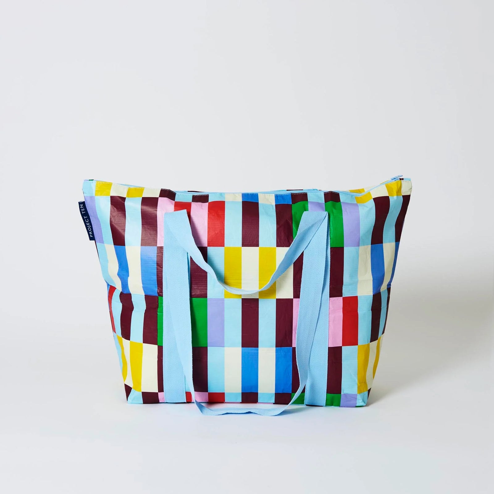 Project Ten Medium Zip Tote - Multi Stripe