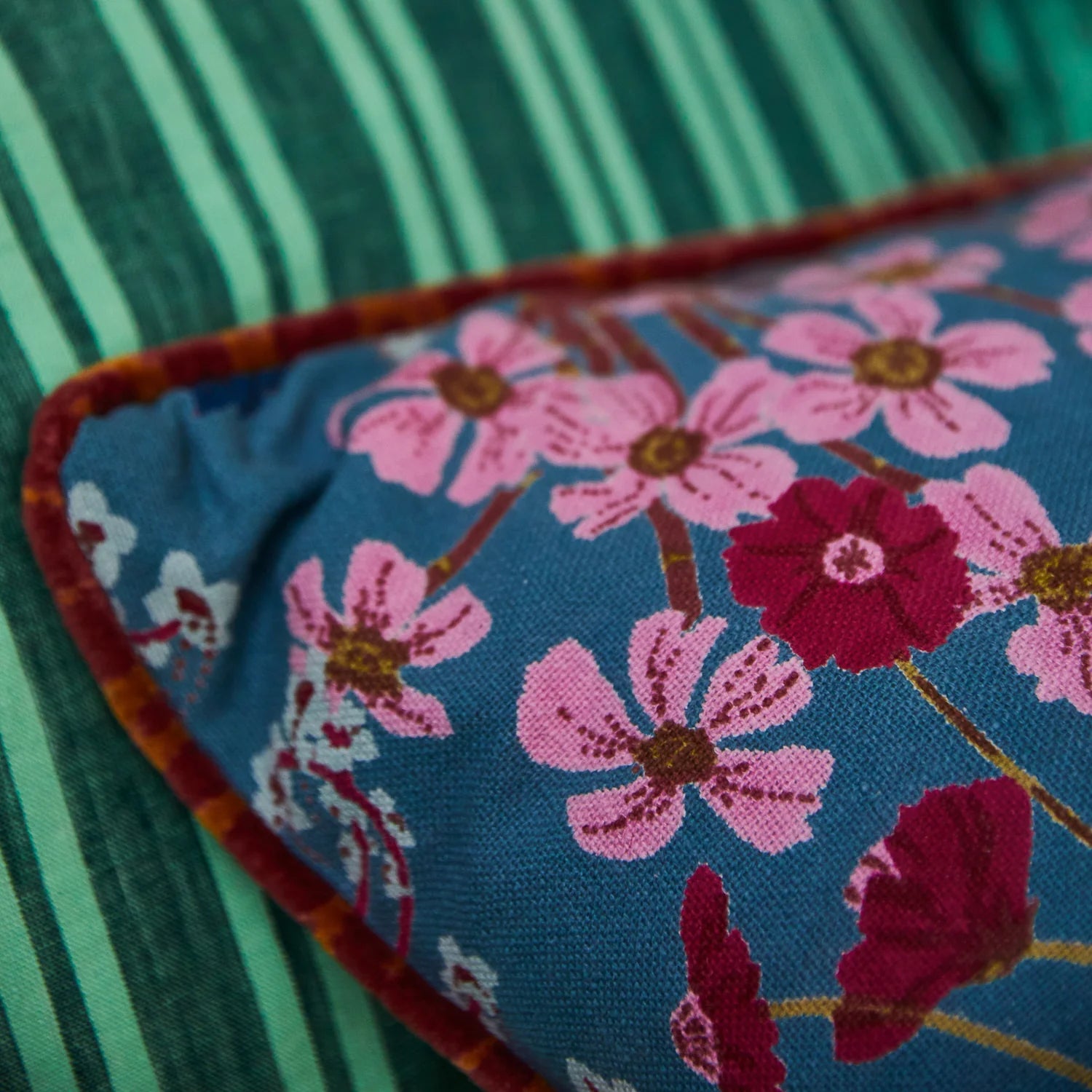 Sage and Clare Claire Reversible Cushion - Mustard