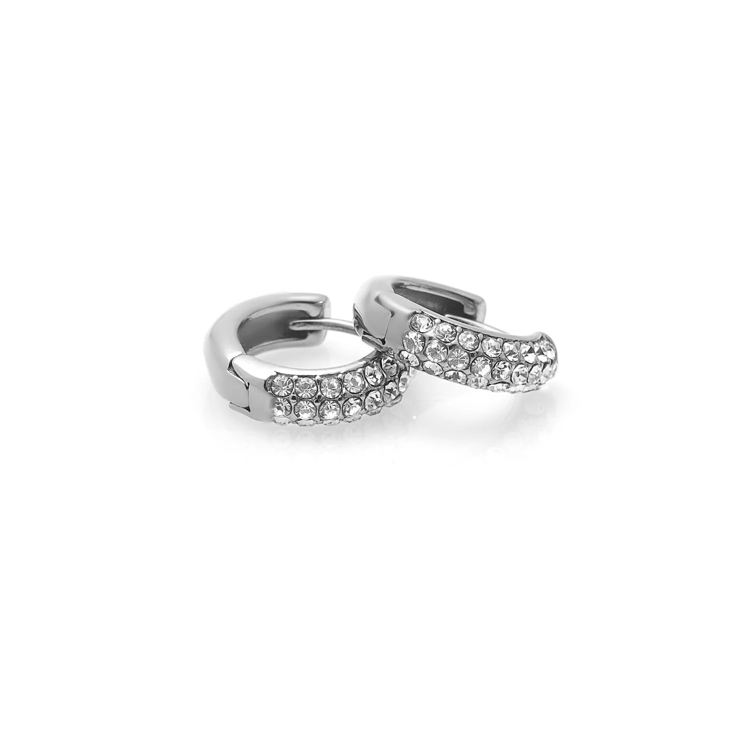 Silk & Steel Astra Hoop Earrings - Silver