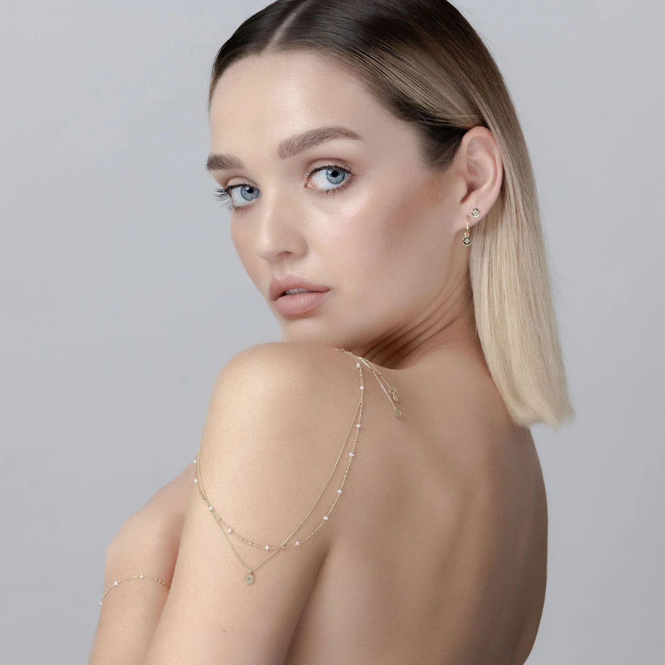 Silk & Steel Superfine Dotty Pearl Necklace - Gold