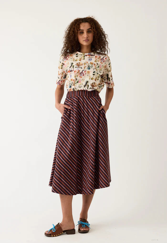 Nancybird Wave Skirt - Twilight Stripe