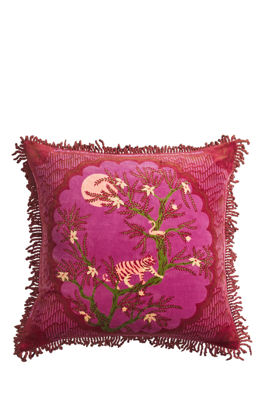 Sage x Clare Andrea Velvet Cushion - Pansy