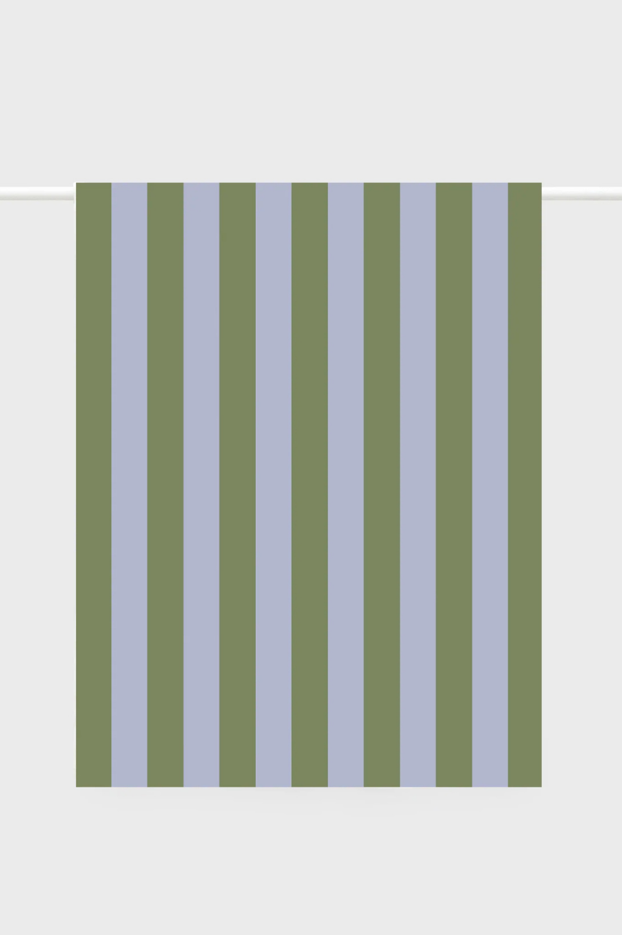 Lettuce Tea Towel - Periwinkle + Olive Stripe