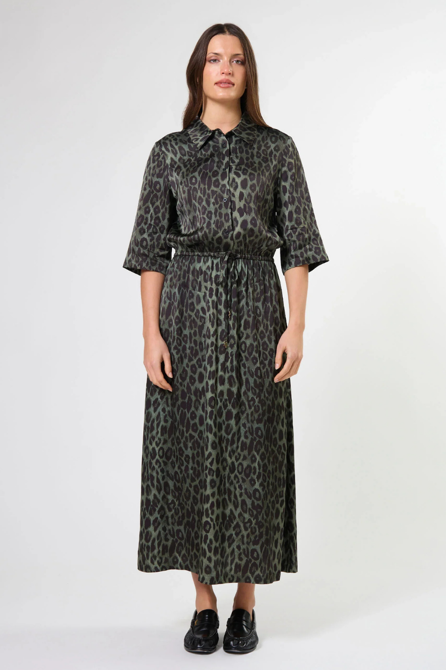 Stella & Gemma Honor Dress - Khaki Leopard