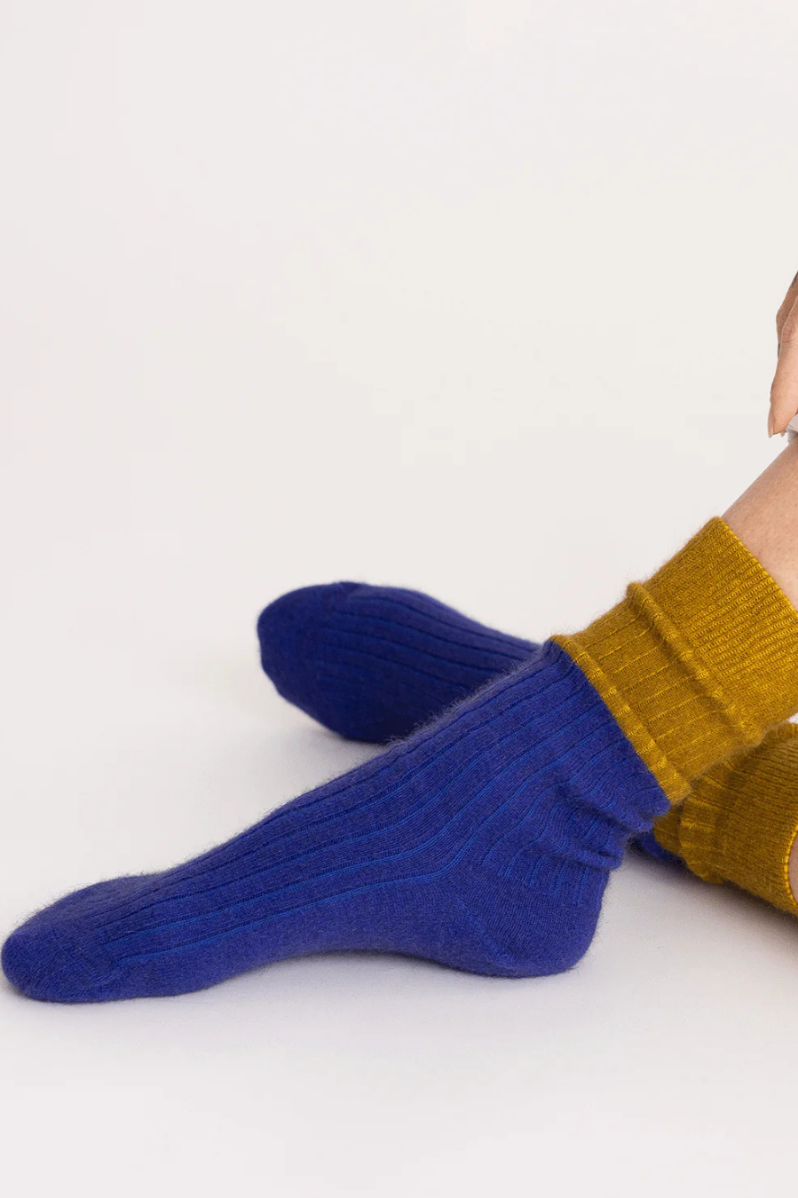 Nooan Dunedin Sock - Royal Blue / Ecru Olive