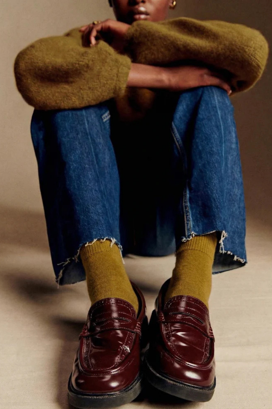 Nooan Hamilton Sock - Ecru Olive