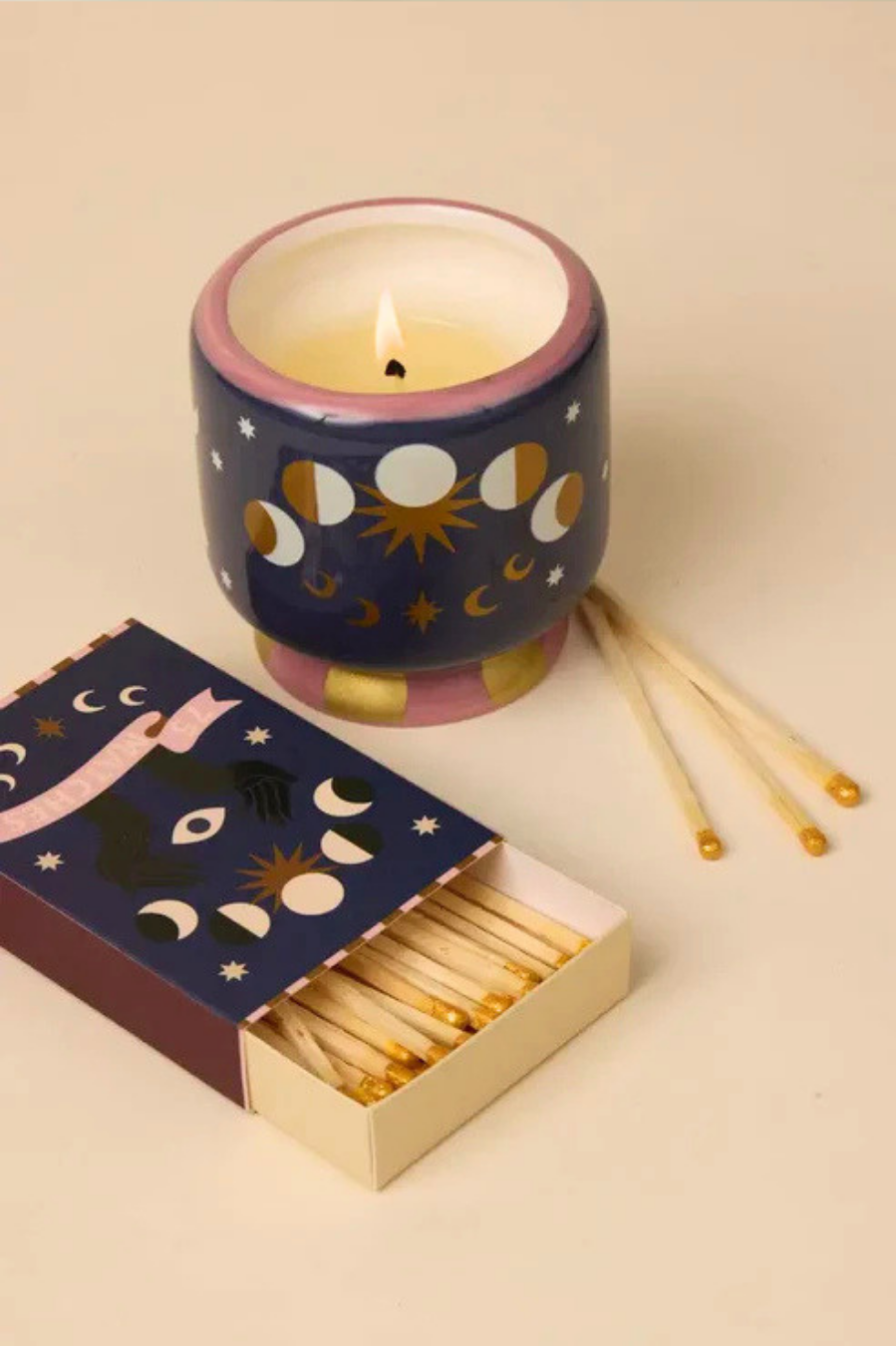Paddywax A Dopo Moon Phases Candle - Jasmine & Rose