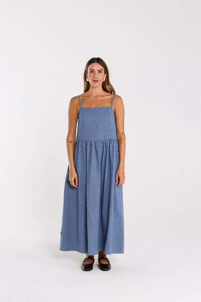 Thing Thing Ziggle Dress - Skyline Denim