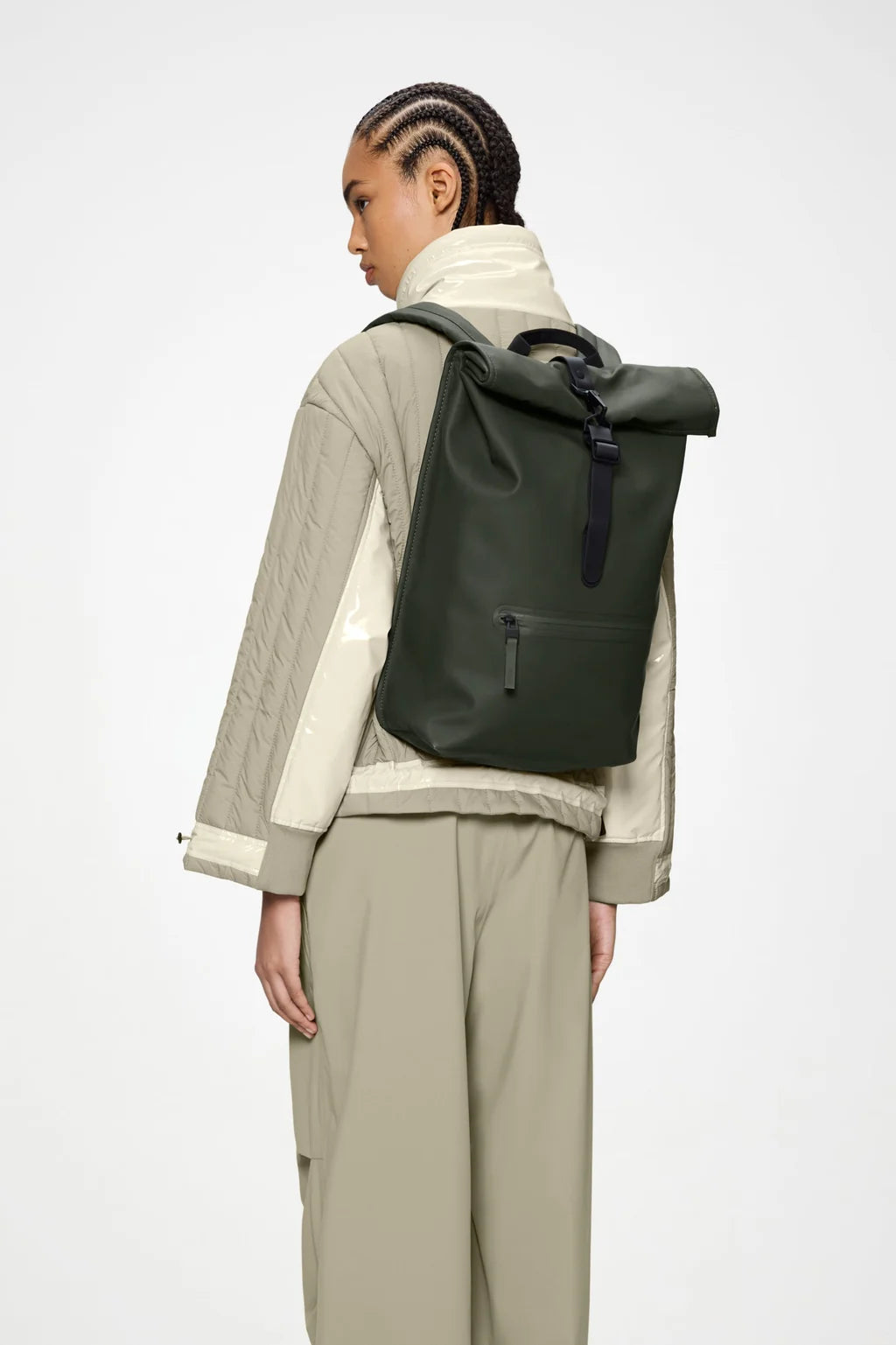Rains Rolltop Rucksack - Green