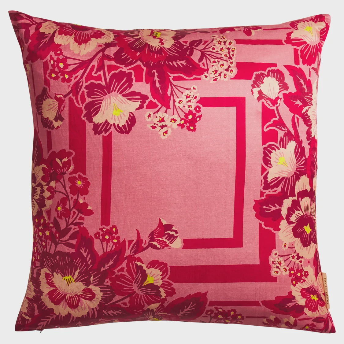 Sage and Clare Eliza Silk-Linen Cushion - Primrose